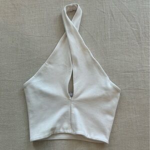 Zara white halter top, size small